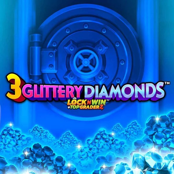 3 Glittery Diamonds logo by PearFiction Studios at Stonevegas Casino